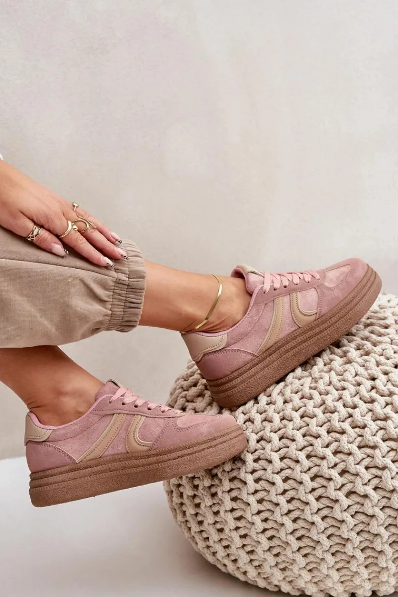 Buty Sportowe Na Platformie|Sneakersy Damskie>Boto Sneakersy Damskie Na Platformie Różowe Lesida