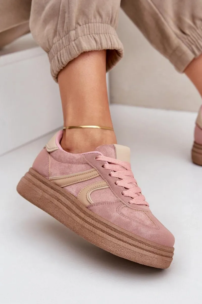 Buty Sportowe Na Platformie|Sneakersy Damskie>Boto Sneakersy Damskie Na Platformie Różowe Lesida