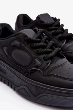 Discount Sneakersy Damskie Na Platformie Czarne Finos Damskie Buty Sportowe Na Platformie|Sneakersy Damskie