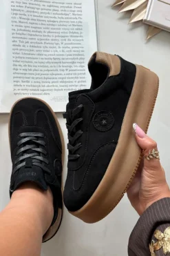 Online Big Star Shoes Sneakersy Damskie Na Platformie Big Star SS274761 Czarne Czarny