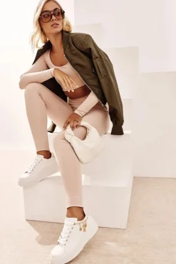 Buty Sportowe Na Platformie|Sneakersy Damskie>Boto Sneakersy Damskie Na Platformie Z Zawieszkami Białe Tivissa Biały