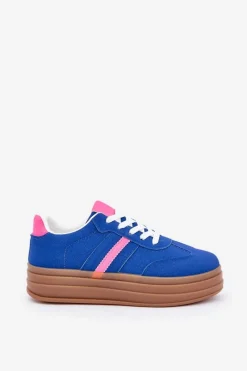 Sneakersy Damskie></noscript>Boto Sneakersy Damskie Na Platformie Granatowe Dravinnia