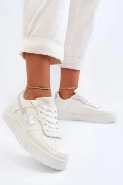 Outlet Sneakersy Damskie Na Platformie Białe Zeparine Damskie Sneakersy Damskie