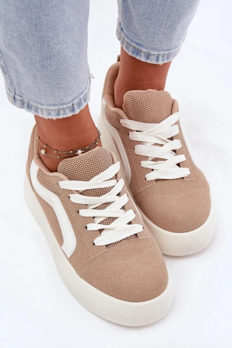 Sneakersy Damskie Na Platformie Khaki Tellnira Damskie Buty Sportowe Na Platformie|Sneakersy Damskie