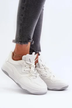 Sneakersy Damskie></noscript>Boto Sneakersy Damskie Na Platformie Białe Etnaria Biały