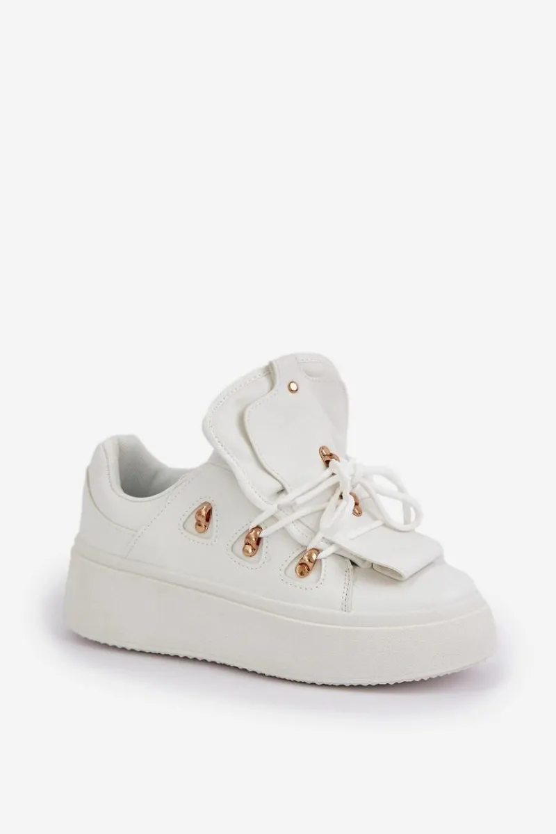 Best Boto Sneakersy Damskie Na Platformie Białe Dolistana Biały