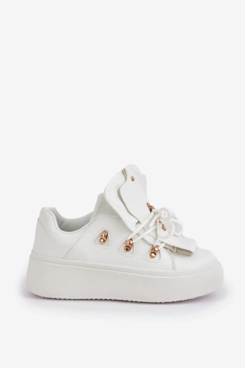 Best Boto Sneakersy Damskie Na Platformie Białe Dolistana Biały