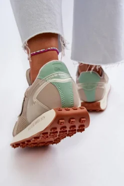 Discount Sneakersy Damskie Na Platformie Memory Foam System Big Star NN274681 Beżowe Damskie Buty Sportowe Na Platformie|Buty Sportowe Big Star