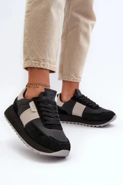 Buty Sportowe Na Platformie|Buty Sportowe Big Star></noscript>Big Star Shoes Sneakersy Damskie Na Platformie Big Star NN274502 Memory Foam System Czarne