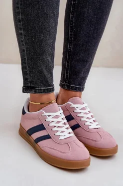 Sneakersy Damskie>Boto Sneakersy Damskie Niskie Różowe Ennorwen