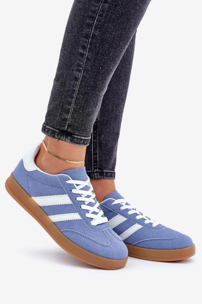 Best Boto Sneakersy Damskie Niskie Niebieskie Ennorwen