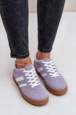 Sneakersy Damskie></noscript>Boto Sneakersy Damskie Niskie Fioletowe Ennorwen