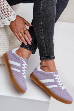 Sneakersy Damskie></noscript>Boto Sneakersy Damskie Niskie Fioletowe Ennorwen
