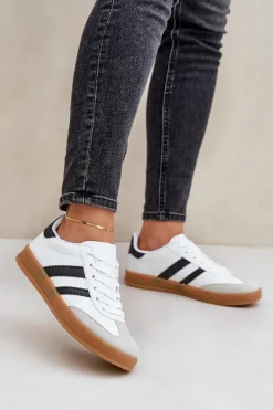 Online Sneakersy Damskie Niskie Białe Ennorwen Damskie Sneakersy Damskie