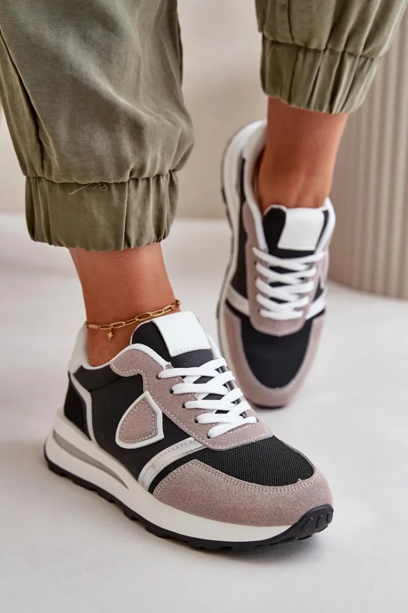 Online Sneakersy Damskie Z Brokatem Czarne Velaniela Damskie Sneakersy Damskie