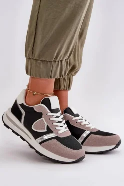 Online Sneakersy Damskie Z Brokatem Czarne Velaniela Damskie Sneakersy Damskie