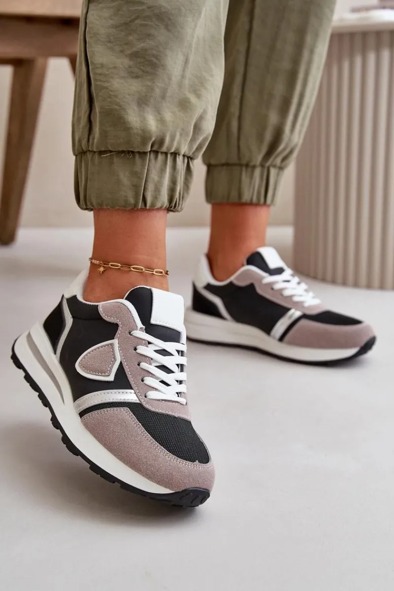 Online Sneakersy Damskie Z Brokatem Czarne Velaniela Damskie Sneakersy Damskie