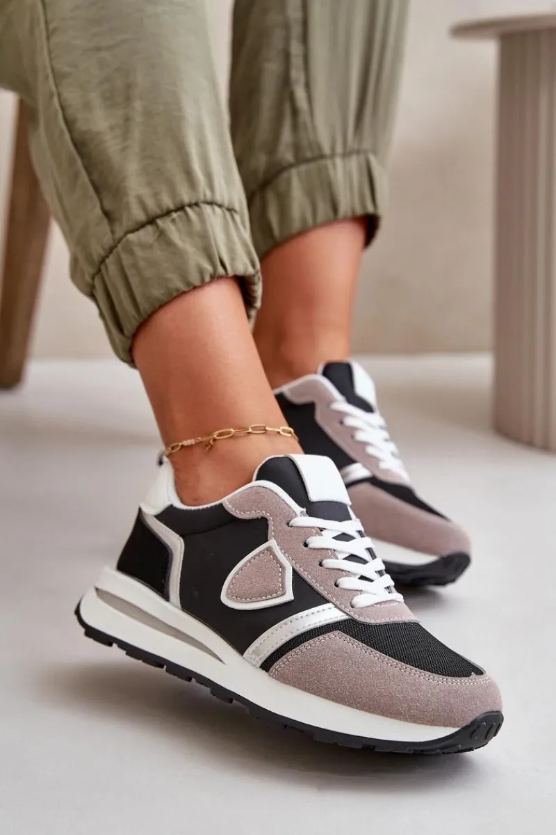 Online Sneakersy Damskie Z Brokatem Czarne Velaniela Damskie Sneakersy Damskie