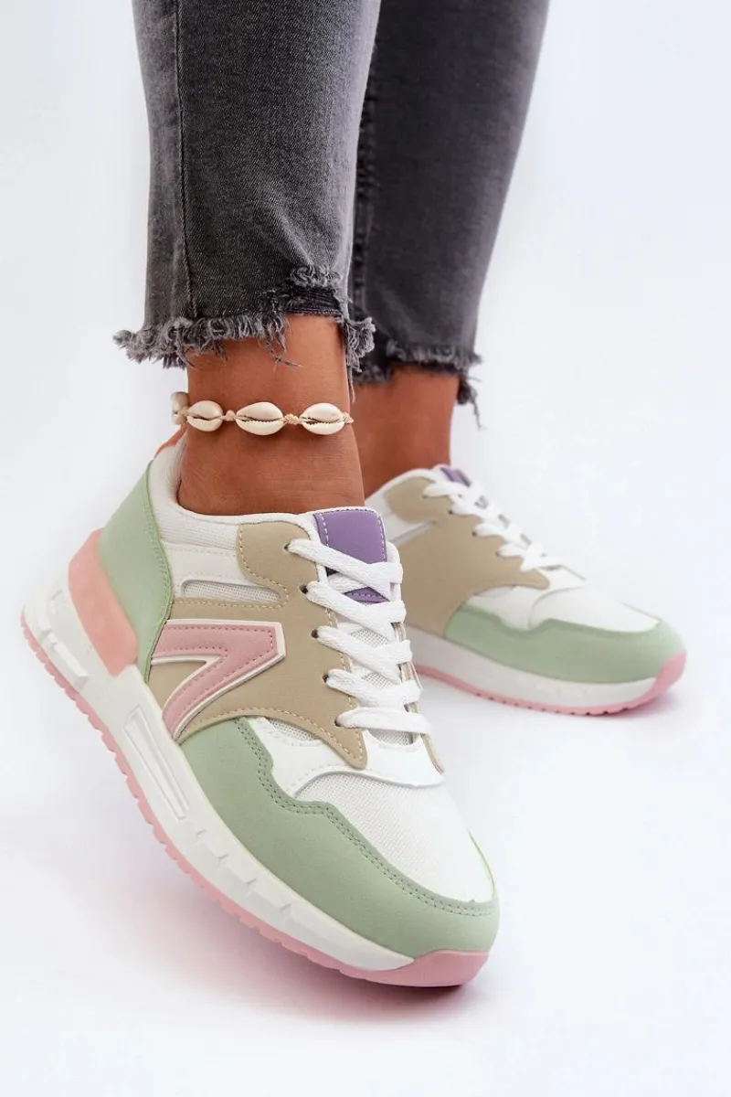 New Boto Sneakersy Damskie Z Eko Skóry Multikolor Vinelli Wielokolorowy