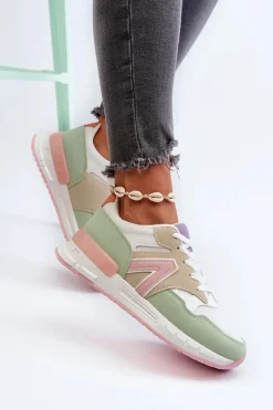 New Boto Sneakersy Damskie Z Eko Skóry Multikolor Vinelli Wielokolorowy