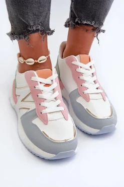 Sneakersy Damskie>Boto Sneakersy Damskie Z Eko Skóry Multikolor Kaimans Wielokolorowy