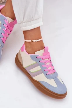 Hot Boto Sneakersy Damskie Z Eko Zamszu Multikolor Satylies