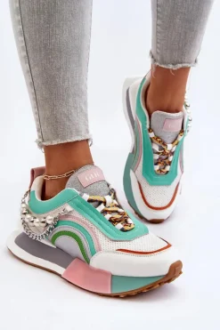 Discount GOE Sneakersy Damskie Z Ozdobą NN2N4048 Multikolor