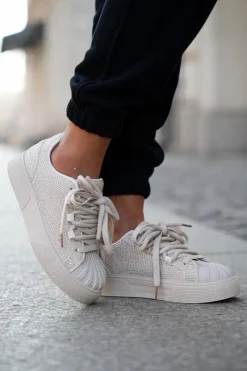 Best Boto Sneakersy Damskie Ze Zdobieniem Na Platformie Beżowe Eanneth Beżowy