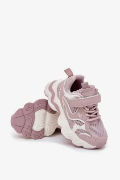 Hot Boto Sneakersy Dziecięce Na Grubej Podeszwie Różowe Lianees Różowy