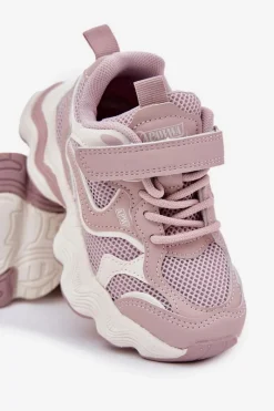 Hot Boto Sneakersy Dziecięce Na Grubej Podeszwie Różowe Lianees Różowy
