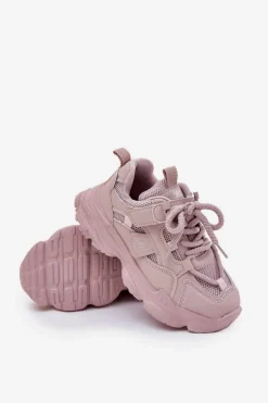 Online Sneakersy Dziecięce Na Platformie Różowe Hanomess Dzieci Dziewczęce|Back To School