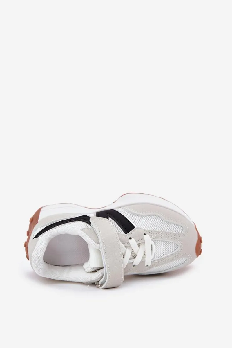 Chłopięce|Dziewczęce>Boto Sneakersy Dziecięce Na Rzep Szare Tezzu