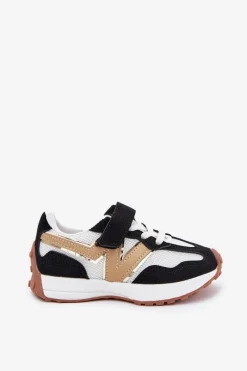 Online Sneakersy Dziecięce Na Rzep Biało-Czarne Tezzu Dzieci Chłopięce|Dziewczęce