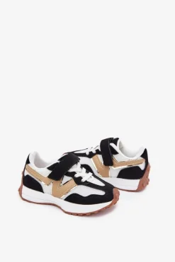 Online Sneakersy Dziecięce Na Rzep Biało-Czarne Tezzu Dzieci Chłopięce|Dziewczęce
