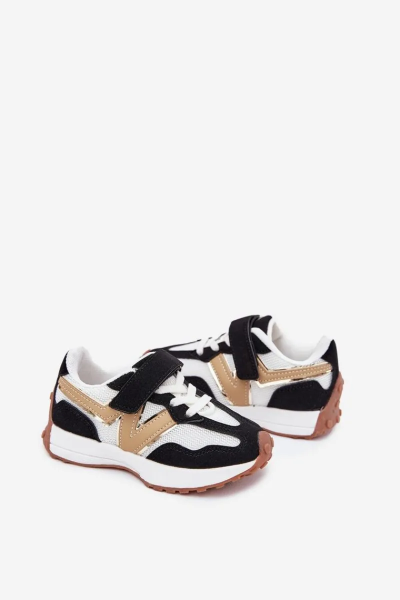 Online Sneakersy Dziecięce Na Rzep Biało-Czarne Tezzu Dzieci Chłopięce|Dziewczęce