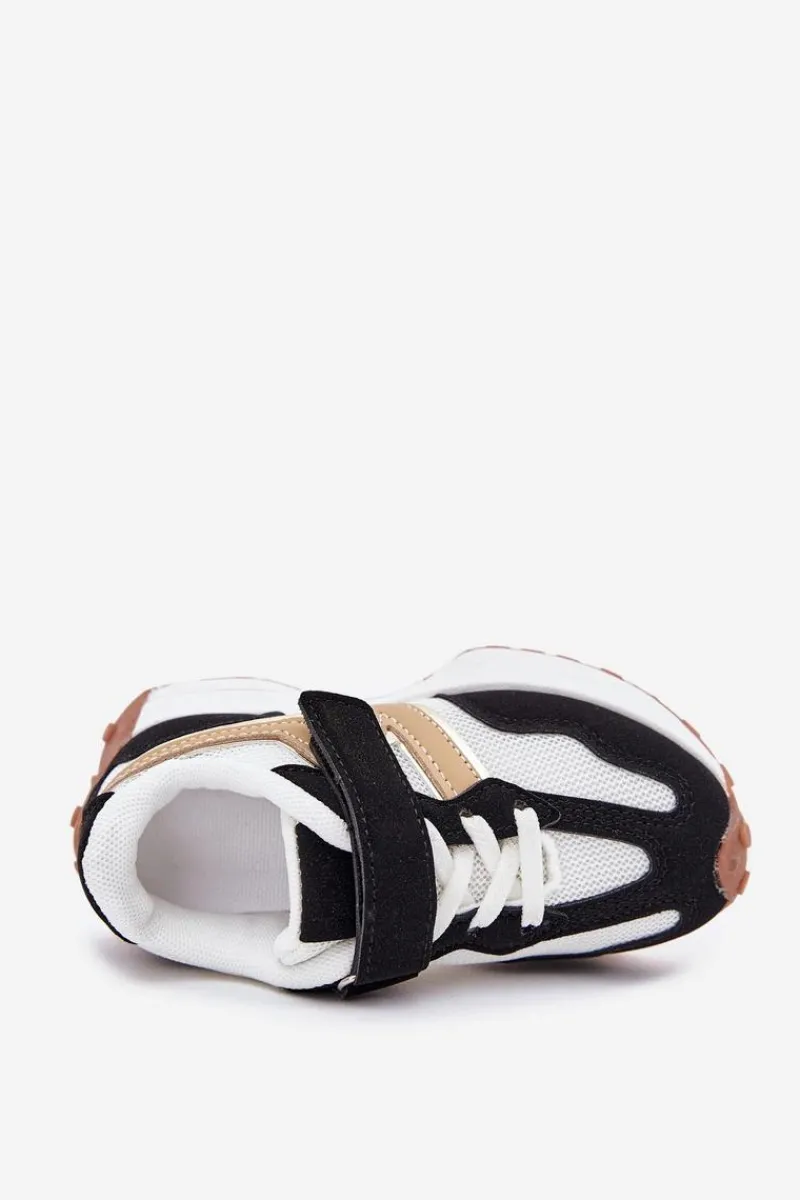 Online Sneakersy Dziecięce Na Rzep Biało-Czarne Tezzu Dzieci Chłopięce|Dziewczęce