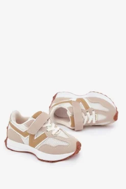 Sale Boto Sneakersy Dziecięce Na Rzep Beżowe Tezzu