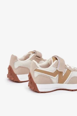 Sale Boto Sneakersy Dziecięce Na Rzep Beżowe Tezzu