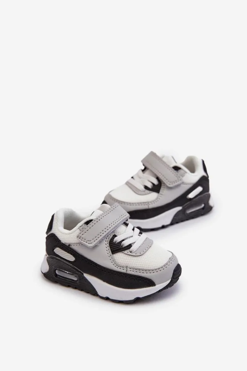 Sale Boto Sneakersy Dziecięce Na Rzep Szare Krissandra Szary