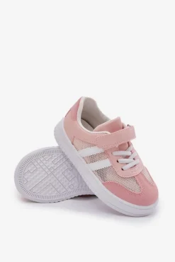 Dziewczęce|Back To School></noscript>Boto Sneakersy Dziecięce Na Rzep Różowe Sepovia