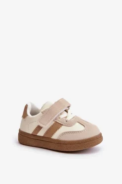 Clearance Boto Sneakersy Dziecięce Na Rzep Beżowe Tromella