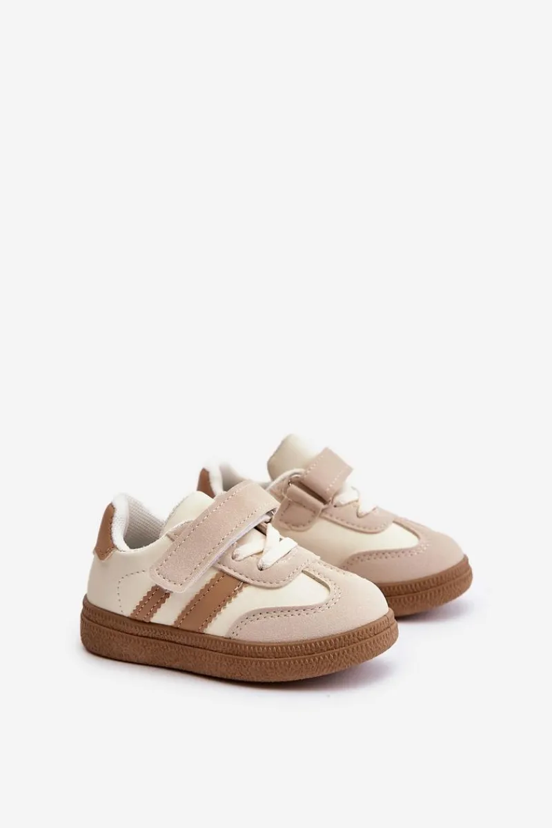 Clearance Boto Sneakersy Dziecięce Na Rzep Beżowe Tromella