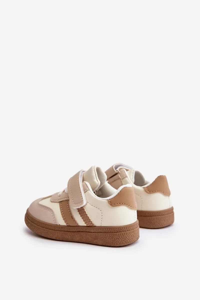 Clearance Boto Sneakersy Dziecięce Na Rzep Beżowe Tromella