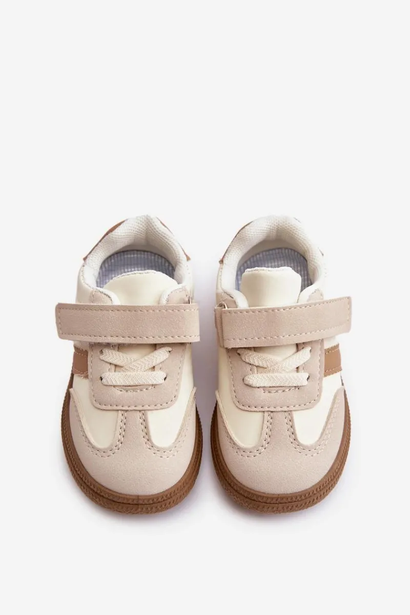 Clearance Boto Sneakersy Dziecięce Na Rzep Beżowe Tromella