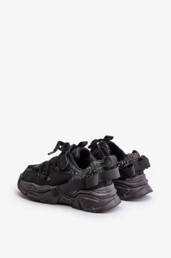 Discount Sneakersy Dziecięce Ozdobione Cekinami Czarne Liatoma Dzieci Dziewczęce|Back To School