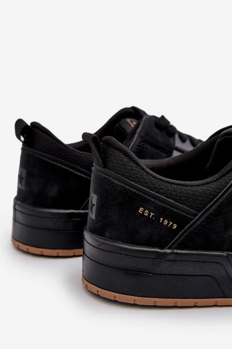 Obuwie Sportowe Męskie>Big Star Shoes Sneakersy Męskie Big Star NN174094 Czarne Czarny