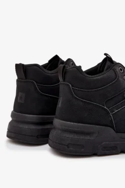 Discount Sneakersy Męskie Big Star SS174282 HI-POLY SYSTEM Czarne Męskie Obuwie Sportowe Męskie