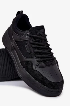 Online Sneakersy Męskie Big Star RR174606 Czarne Męskie Obuwie Sportowe Męskie