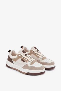 Outlet Big Star Shoes Sneakersy Męskie Big Star RR174604 Beżowe