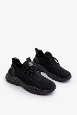 Sale Big Star Shoes Sneakersy Męskie HI-POLY SYSTEM Big Star NN174467 Czarne Czarny